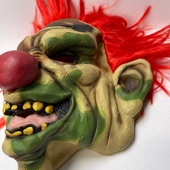 Paper Magic Studios Crazy Evil Clown Camo Scary Halloween Latex Mask 2006 - Picture 2 of 7